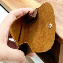 TRIPP Distressed Leather Business Card Case / Coin Pouch(coffee)