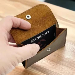 TRIPP Distressed Leather Business Card Case / Coin Pouch(coffee)