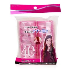 Velcro Aluminium Roller, 40mm, Pink