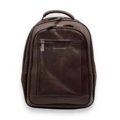 VERNON Business Leather Zipped Travel Backpack(brown)