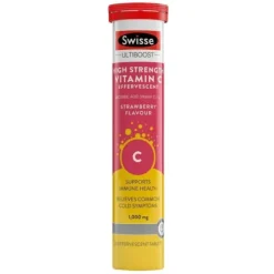 Vitamin C 1000mg Effervescent Tablets Strawberry Flavor