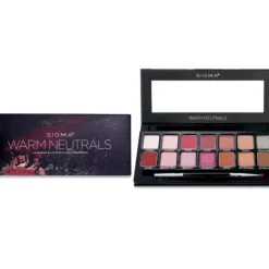 Warm Neutrals Eyeshadow Palette (14x Eyeshadow + 1x Dual Ended Brush)
