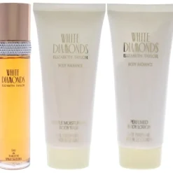 White Diamonds by Elizabeth Taylor for Women Pc Gift Set EDT Spray, Body Lotion, Body Wash