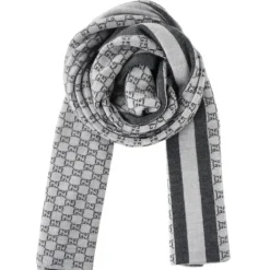 Wool Web Stripe GG Guccissima Scarf 438253