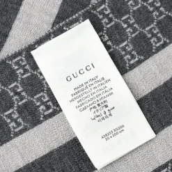 Wool Web Stripe GG Guccissima Scarf 438253
